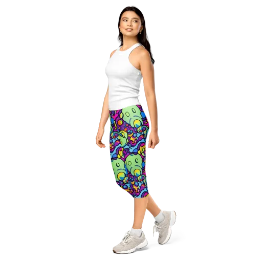 Enchanted Orbs on a Capri Leggings