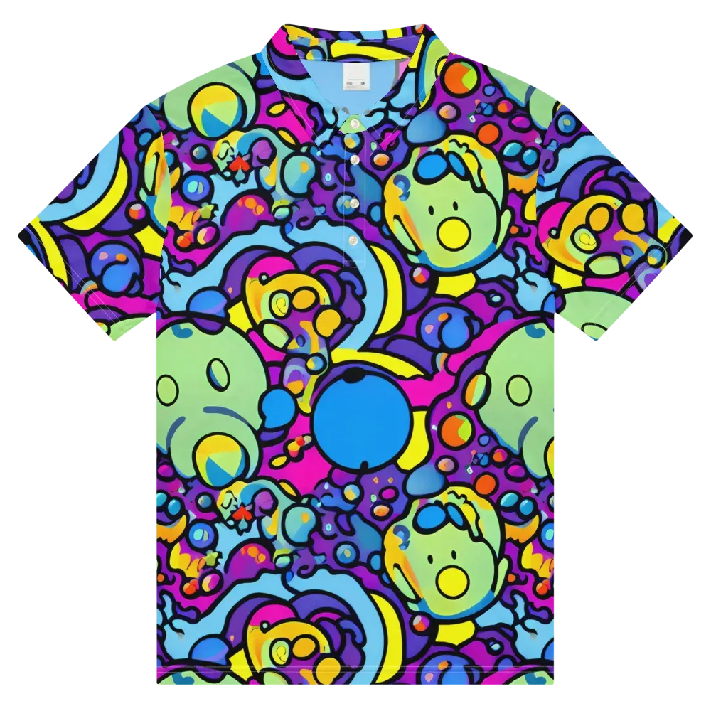 Enchanted Orbs on Men's Slim Fit Polo Shirt — Front
