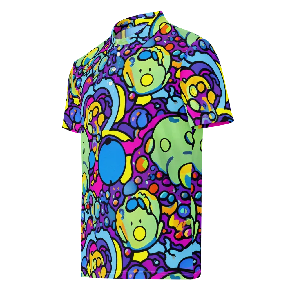 Enchanted Orbs on Men's Slim Fit Polo Shirt — Left Front