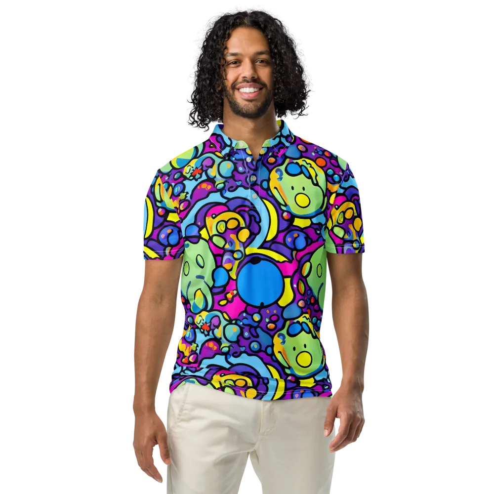 Enchanted Orbs on Men's Slim Fit Polo Shirt — Front