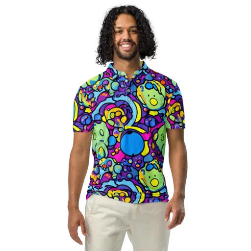 Enchanted Orbs on a Men's Slim Fit Polo Shirt