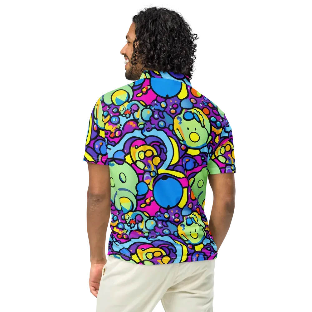 Enchanted Orbs on Men's Slim Fit Polo Shirt — Back