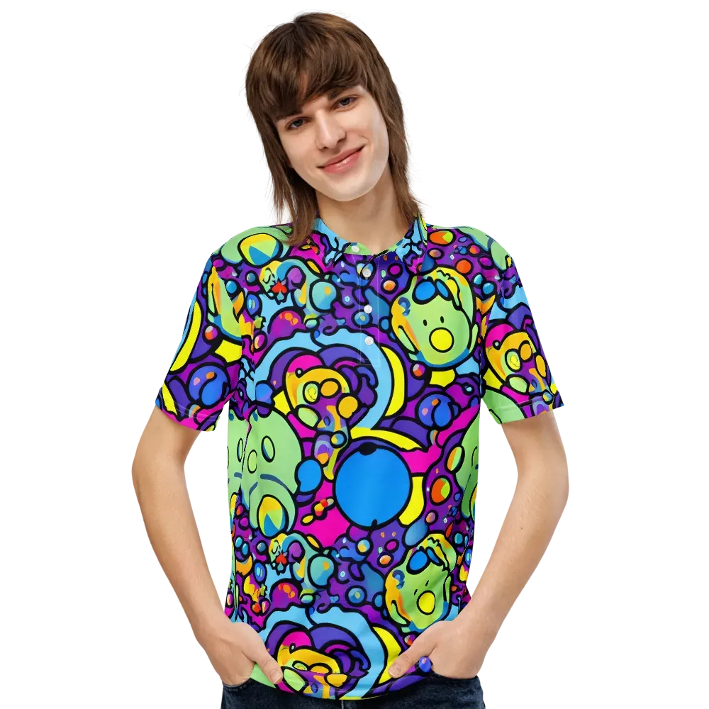 Enchanted Orbs on Men's Slim Fit Polo Shirt — Front