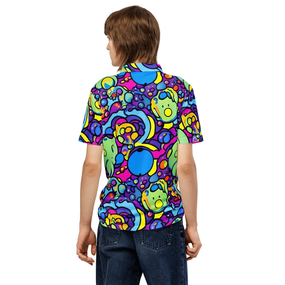 Enchanted Orbs on Men's Slim Fit Polo Shirt — Back