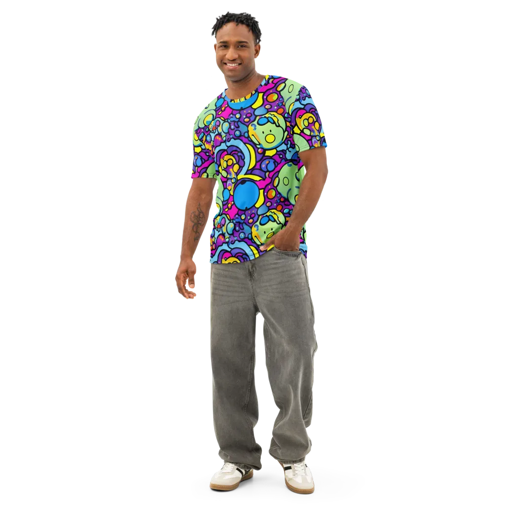 Enchanted Orbs on Men's Cotton Crew Neck T-Shirt — Front