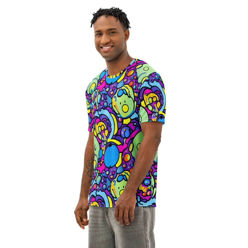 Enchanted Orbs on Men's Cotton Crew Neck T-Shirt — Left Front