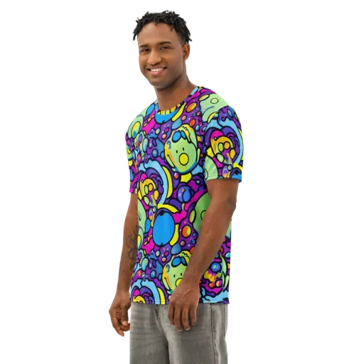 Enchanted Orbs on a Men's Cotton Crew Neck T-Shirt