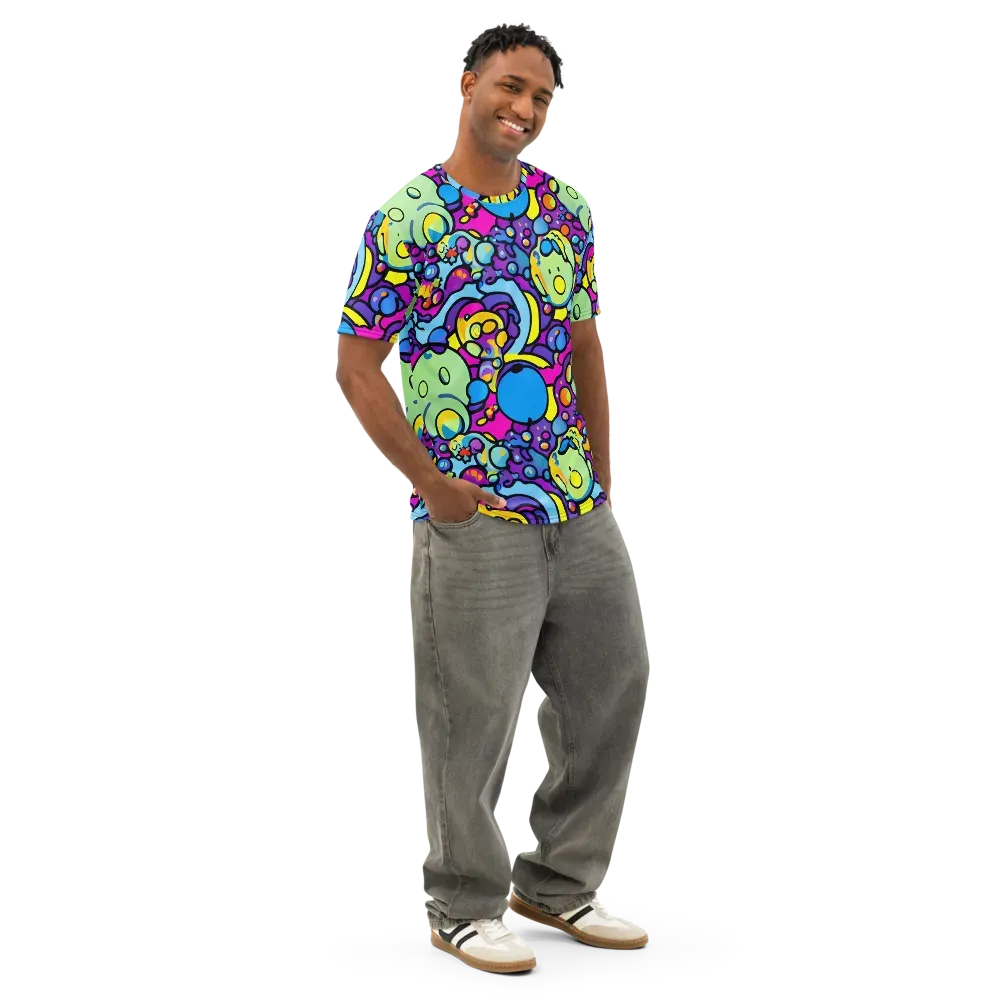 Enchanted Orbs on Men's Cotton Crew Neck T-Shirt — Right Front