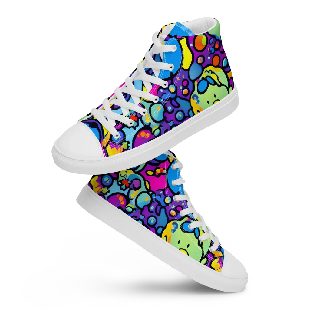 Enchanted Orbs on Men's High Top Canvas Shoes — Front