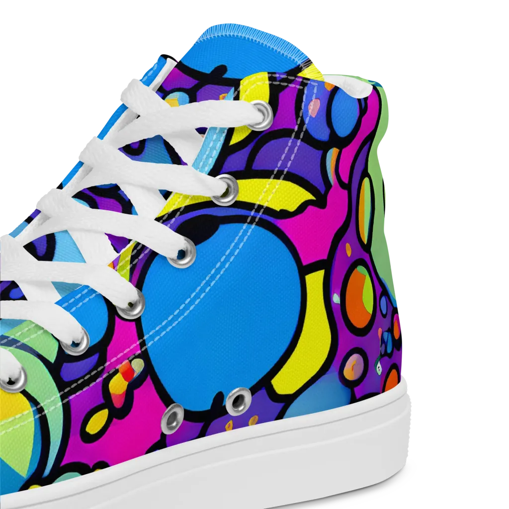 Enchanted Orbs on Men's High Top Canvas Shoes — Product details 2