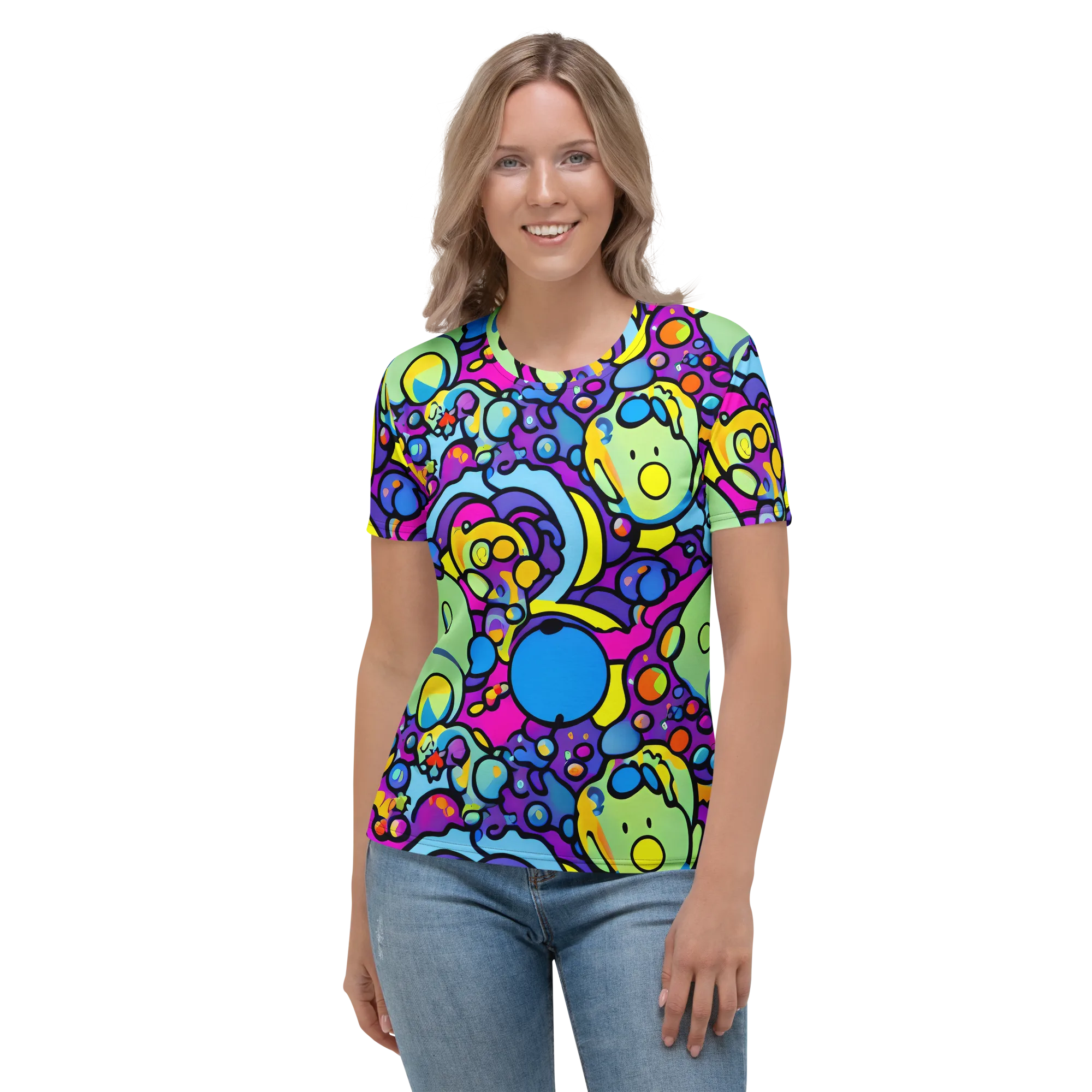 Enchanted Orbs on Women's Crew Neck T-Shirt — Front