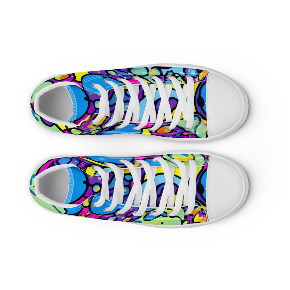 Enchanted Orbs on Women's High Top Canvas Shoes — Front