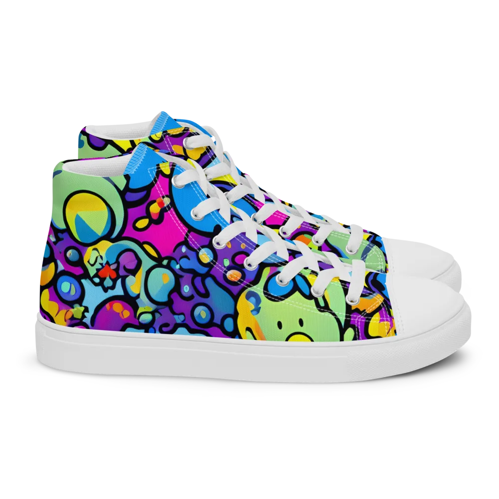 Enchanted Orbs on Women's High Top Canvas Shoes — Right