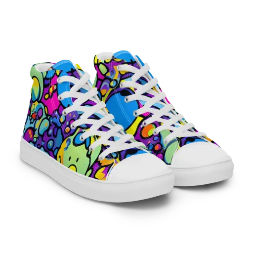 Enchanted Orbs on a Women's High Top Canvas Shoes