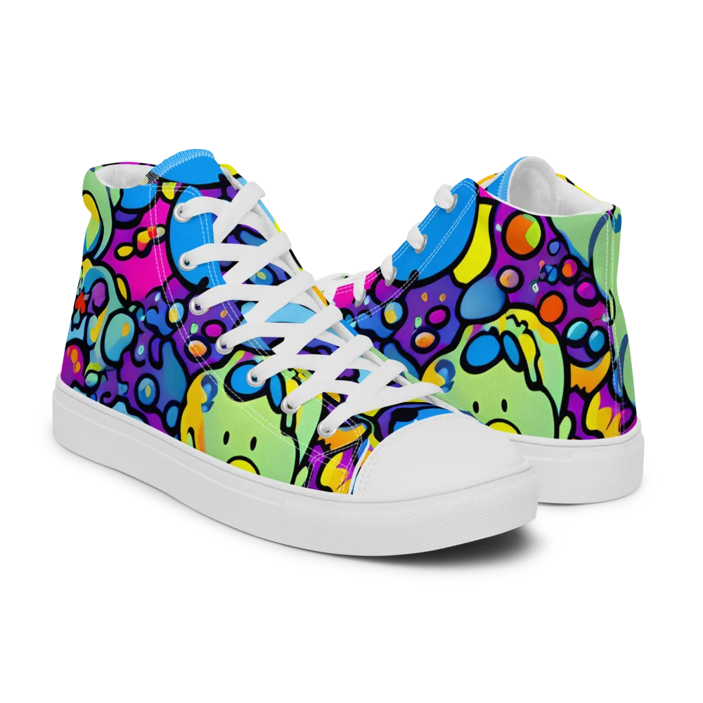 Enchanted Orbs on Women's High Top Canvas Shoes — Right