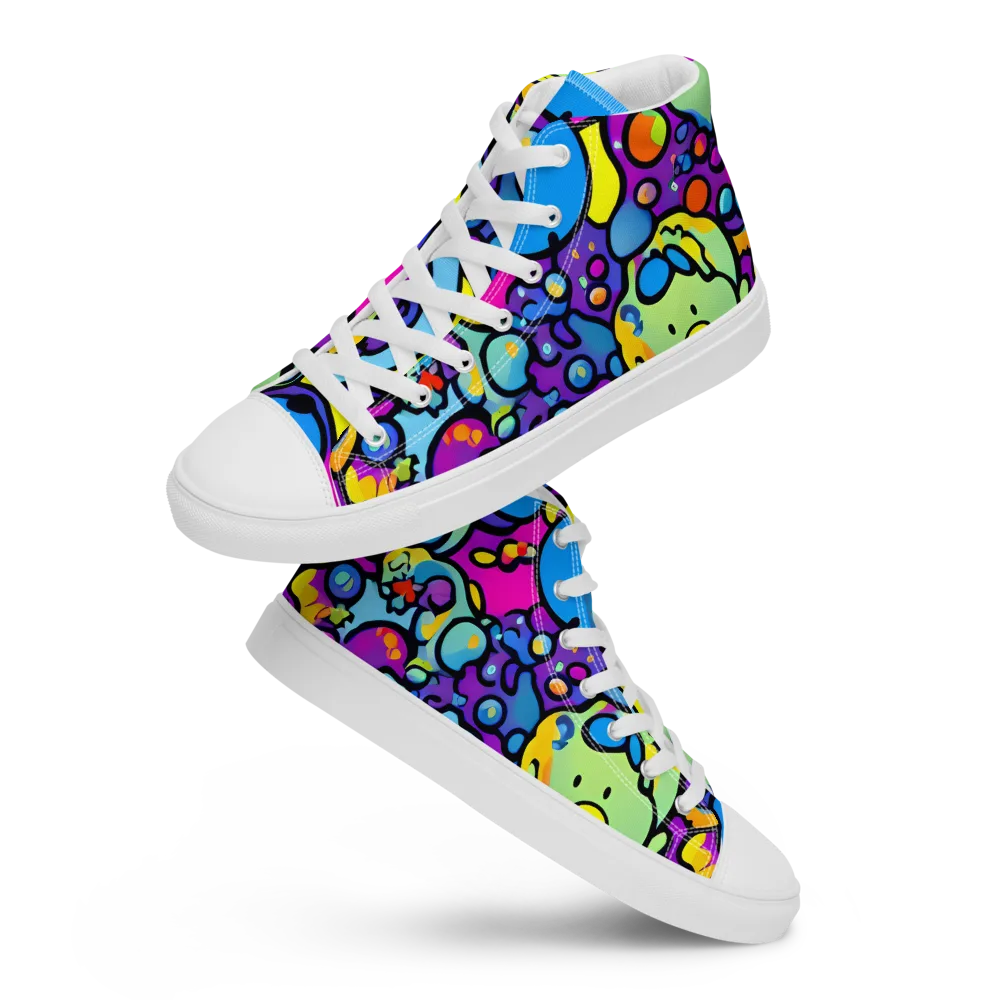 Enchanted Orbs on Women's High Top Canvas Shoes — Front