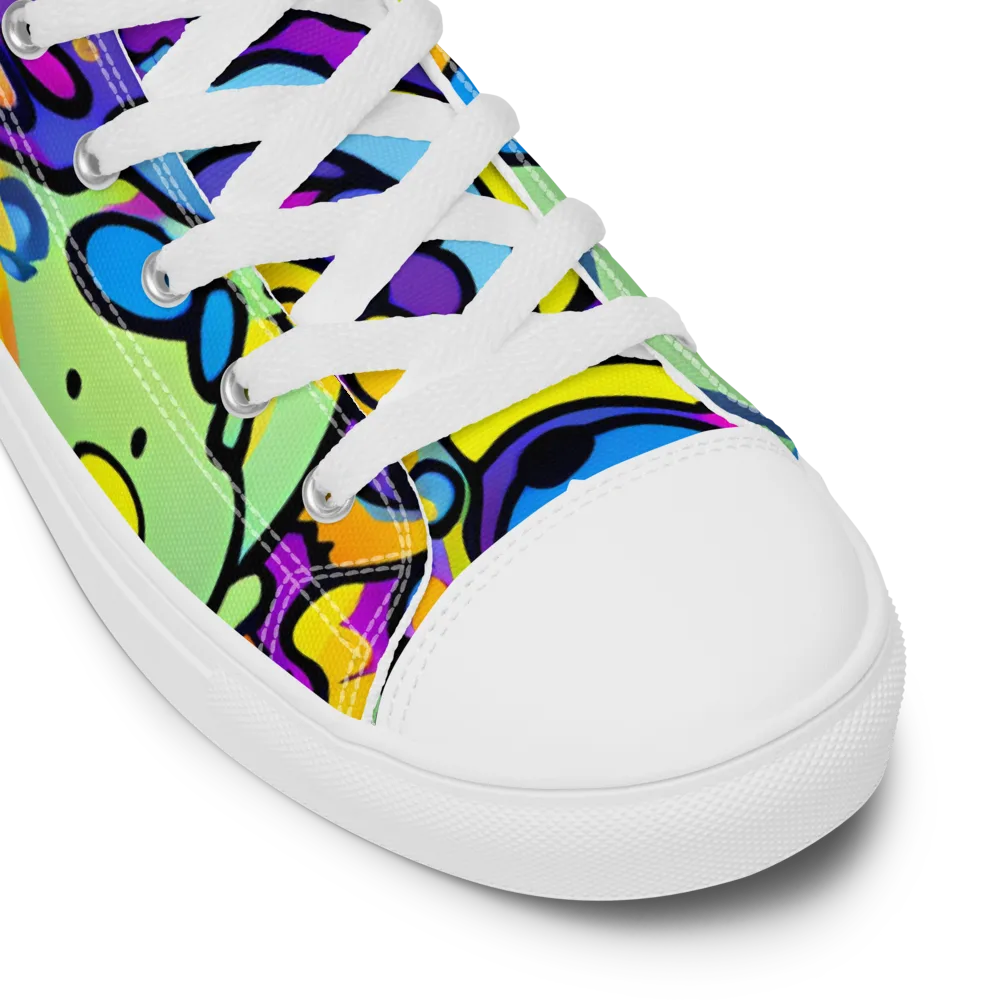 Enchanted Orbs on Women's High Top Canvas Shoes — Product details