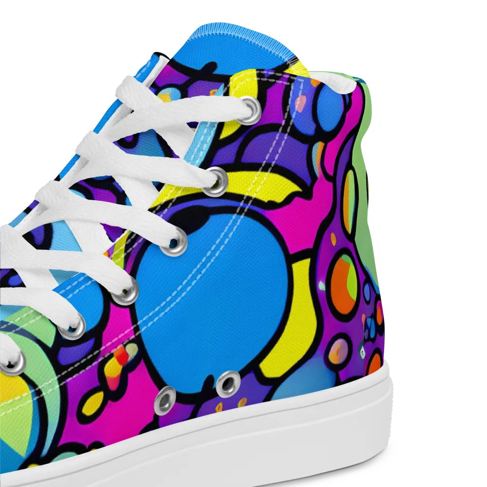 Enchanted Orbs on Women's High Top Canvas Shoes — Product details 2