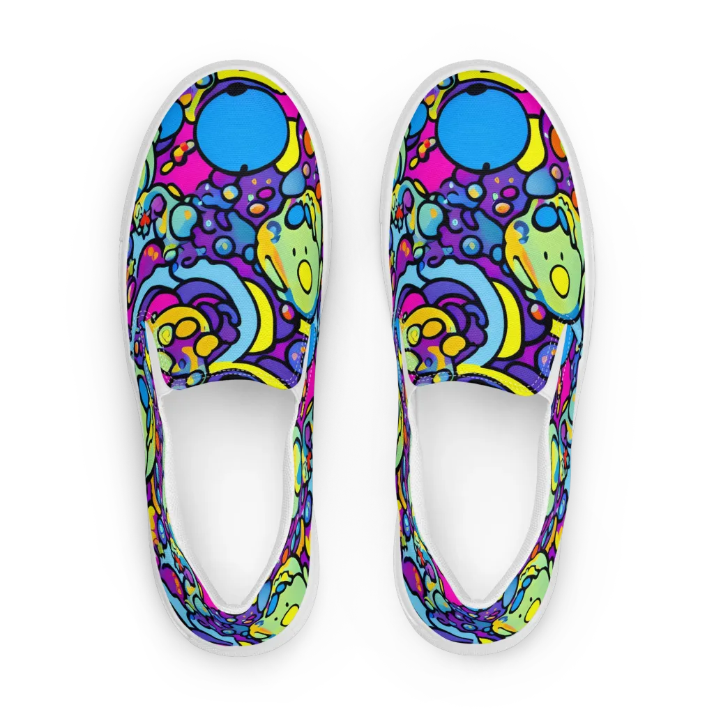 Enchanted Orbs on Men's Slip-On Canvas Shoes — Front