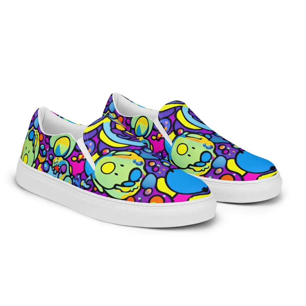 Enchanted Orbs on Men's Slip-On Canvas Shoes — Right Front