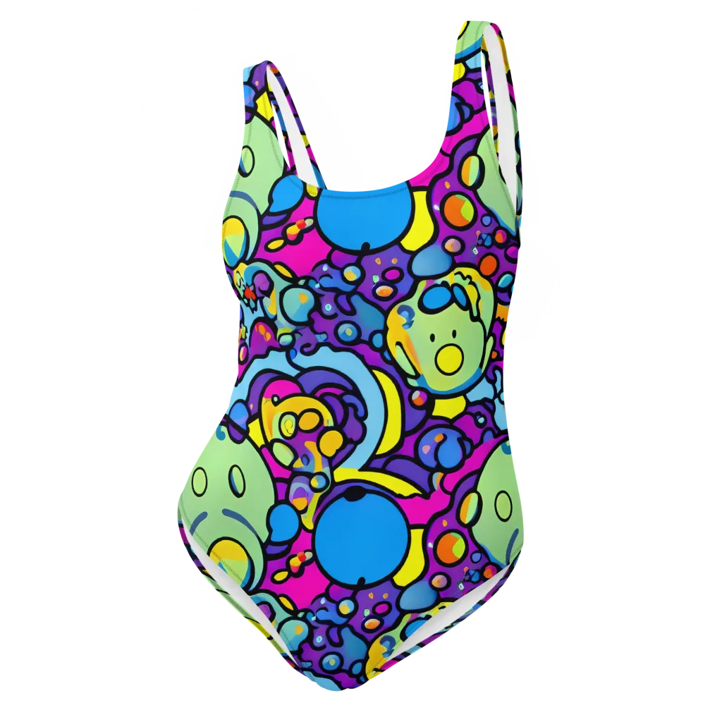 Enchanted Orbs on One-Piece Swimsuit — Front