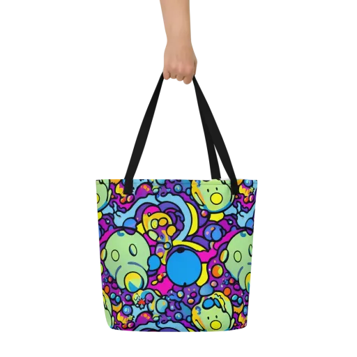 Enchanted Orbs on a Large Tote Bag W/ Pocket