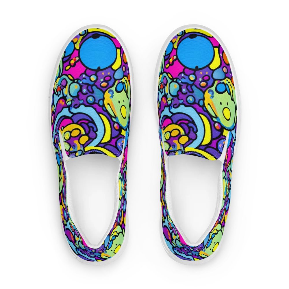 Enchanted Orbs on Women's Slip-On Canvas Shoes — Front