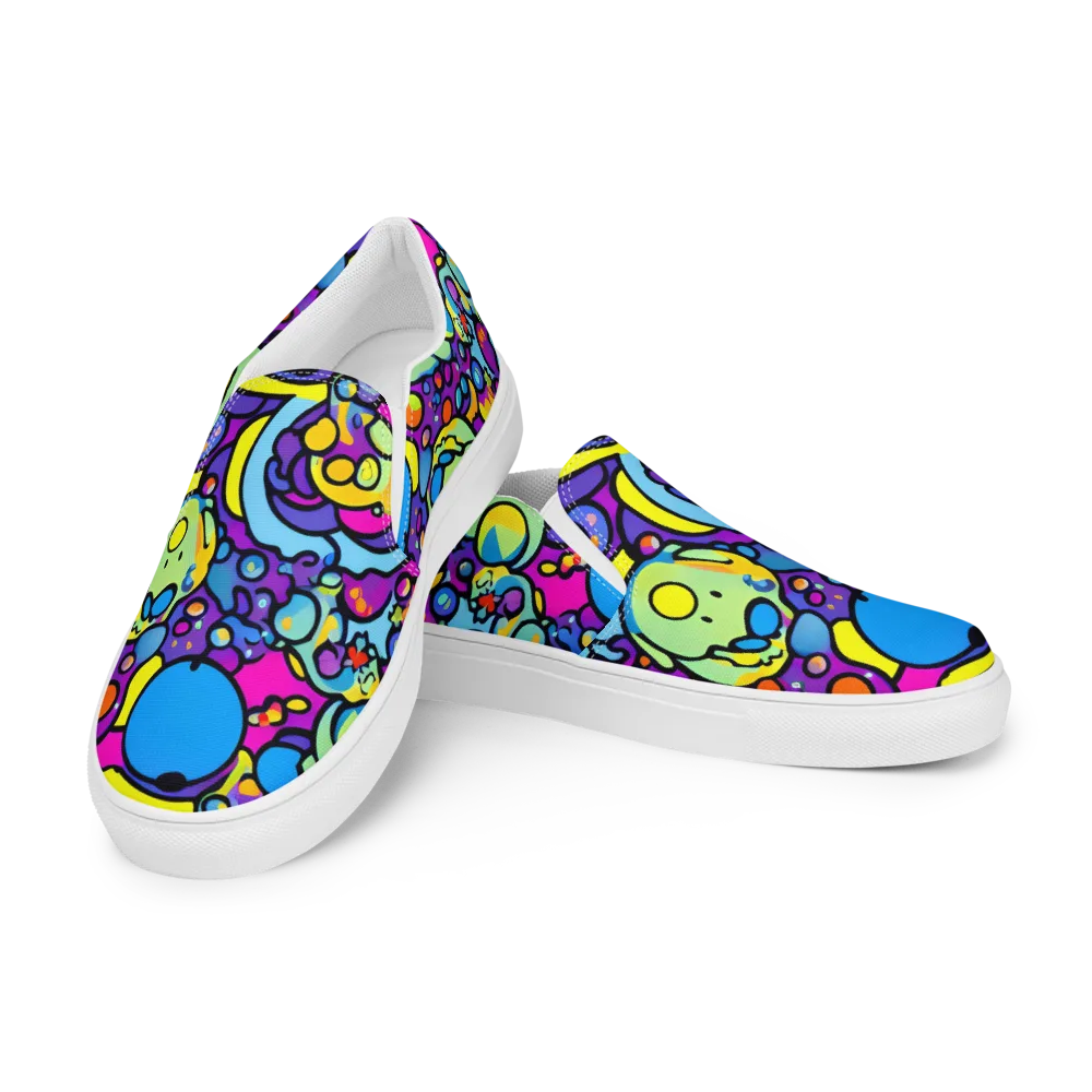 Enchanted Orbs on Women's Slip-On Canvas Shoes — Left Front