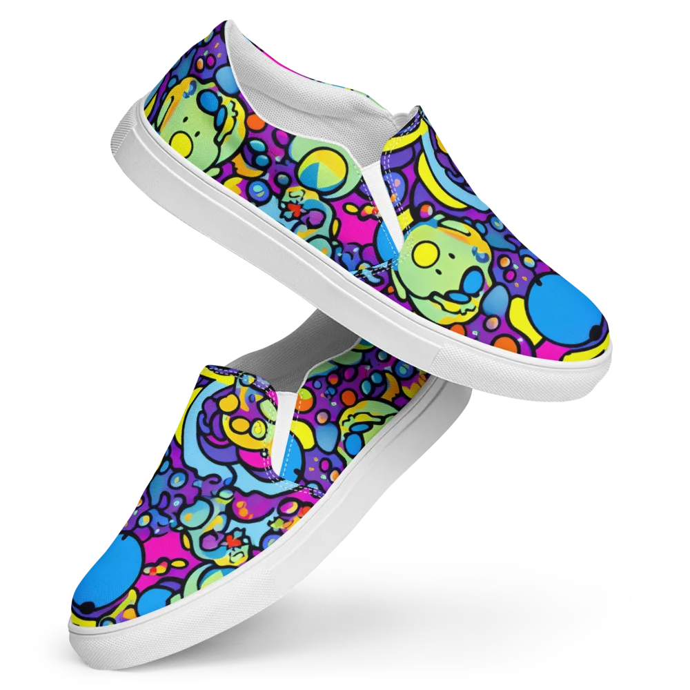 Enchanted Orbs on Women's Slip-On Canvas Shoes — Front