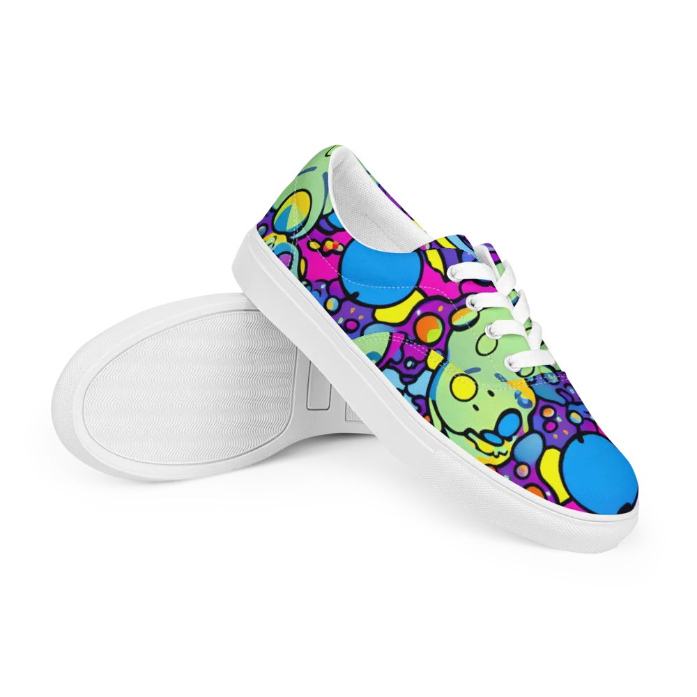 Enchanted Orbs on Men's Lace-Up Canvas Shoes — Right Front