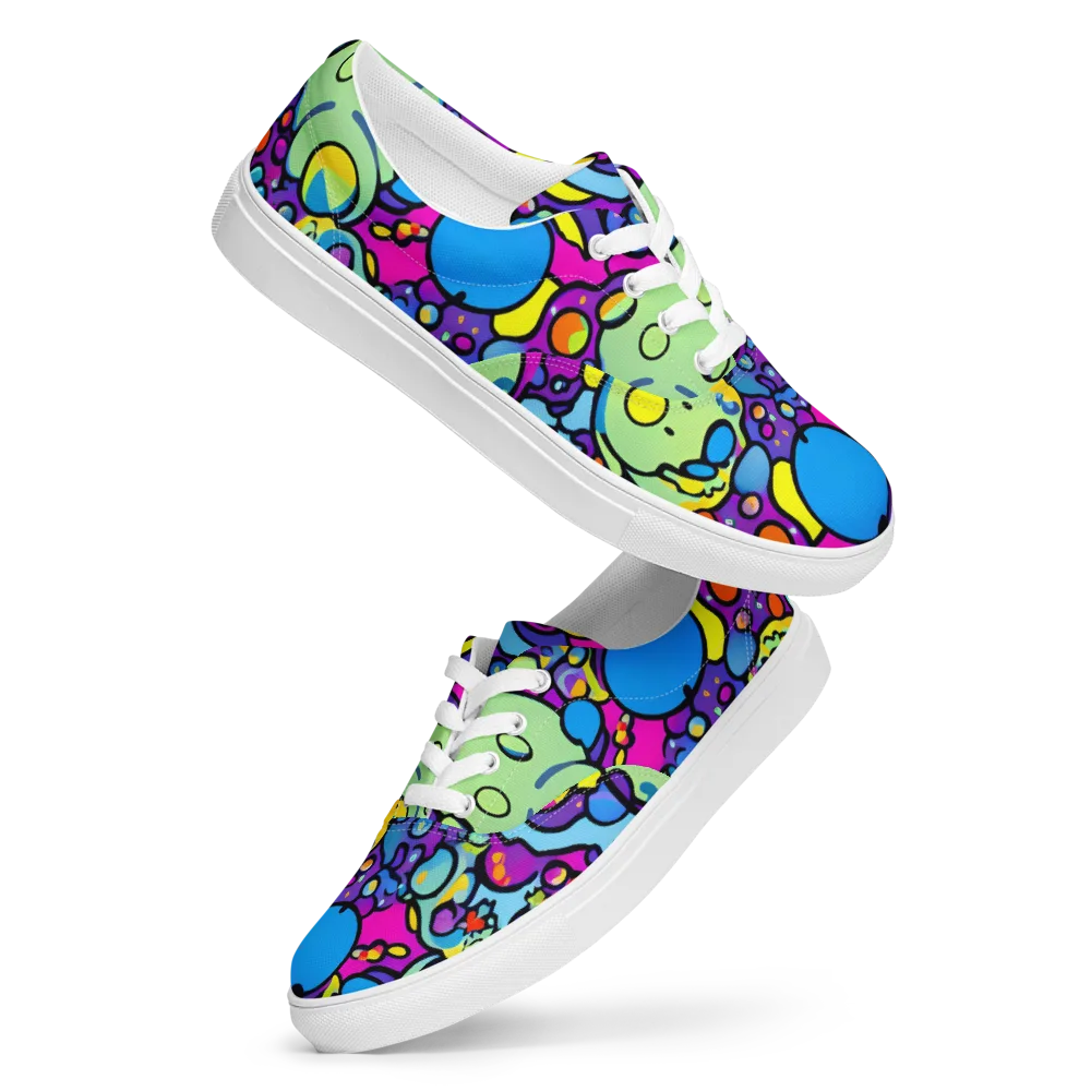 Enchanted Orbs on Men's Lace-Up Canvas Shoes — Front