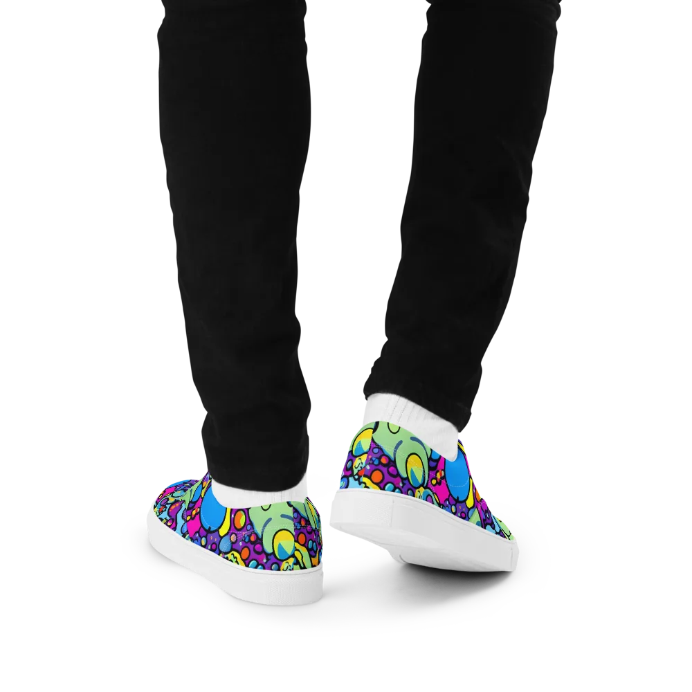 Enchanted Orbs on Men's Lace-Up Canvas Shoes — Back
