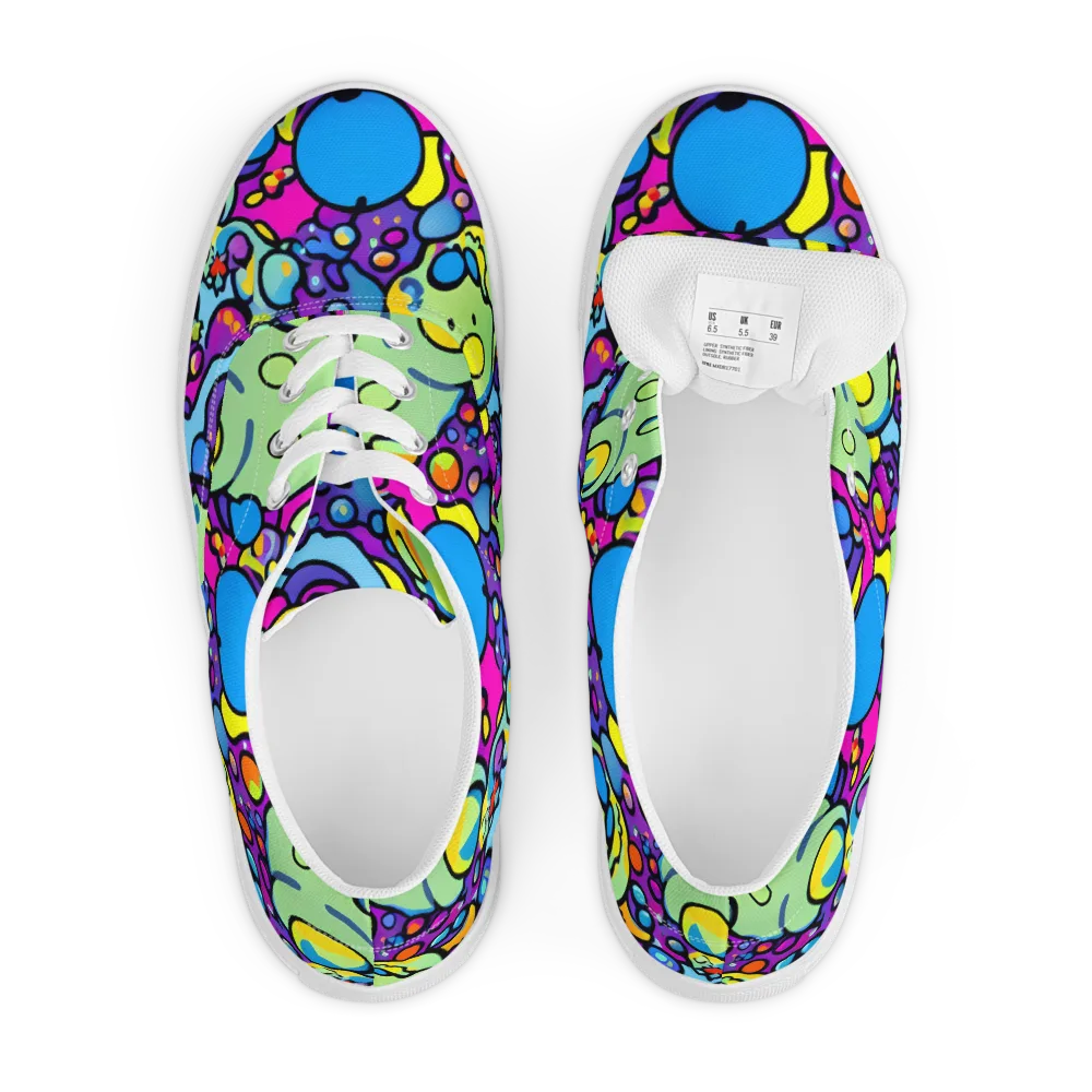 Enchanted Orbs on Men's Lace-Up Canvas Shoes — Front