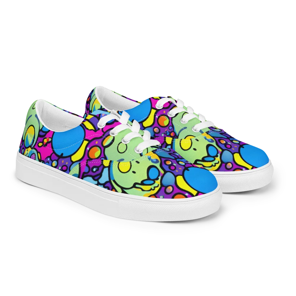 Enchanted Orbs on Men's Lace-Up Canvas Shoes — Right Front