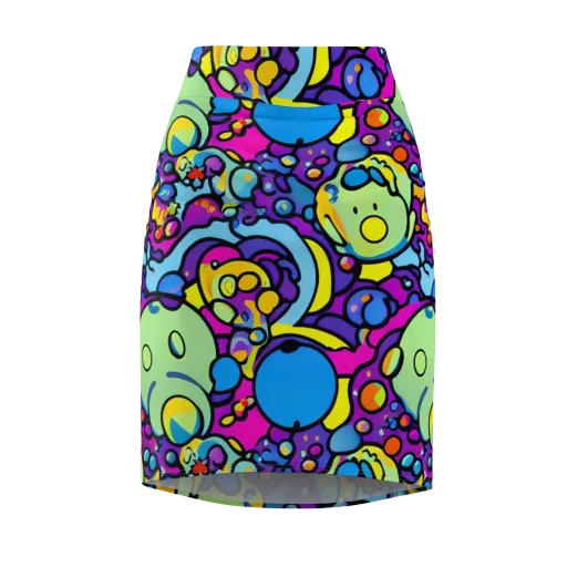 Enchanted Orbs on a Pencil Skirt