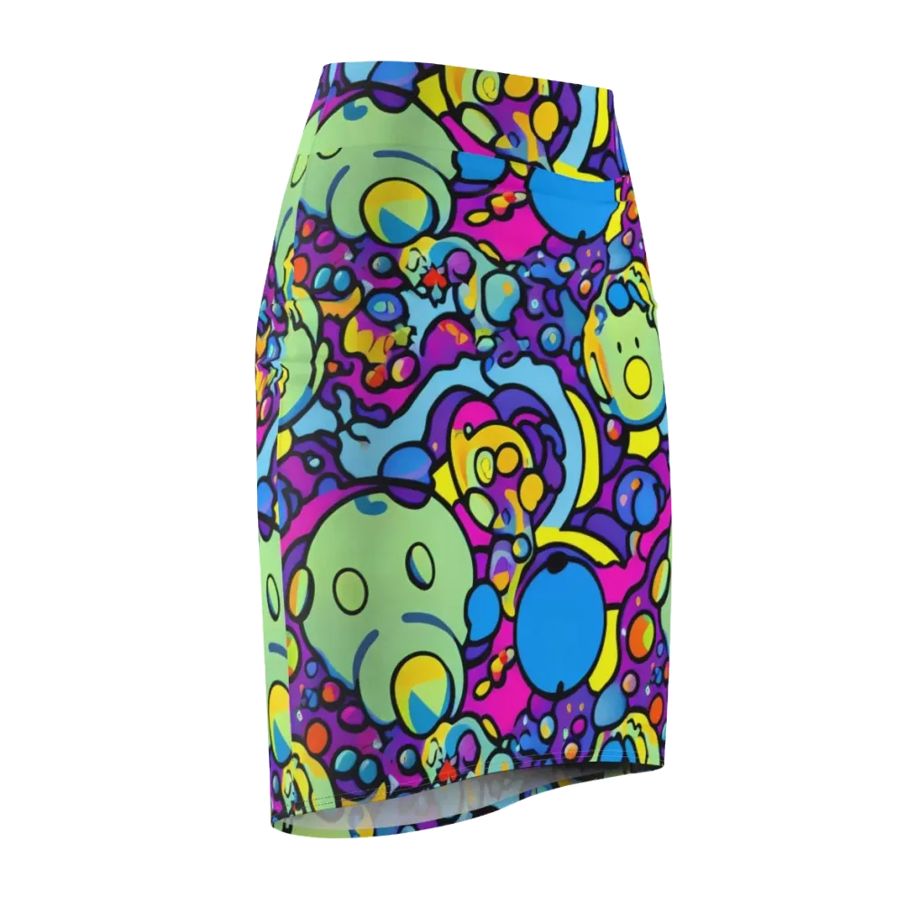 Enchanted Orbs on Pencil Skirt — Front Side