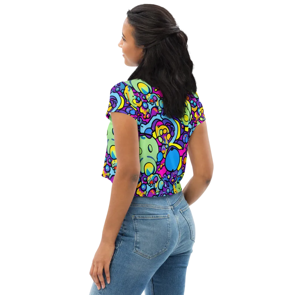 Enchanted Orbs on Crop Tee — Left Back