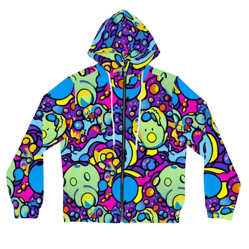 Enchanted Orbs on a Women's Full-Zip Hoodie