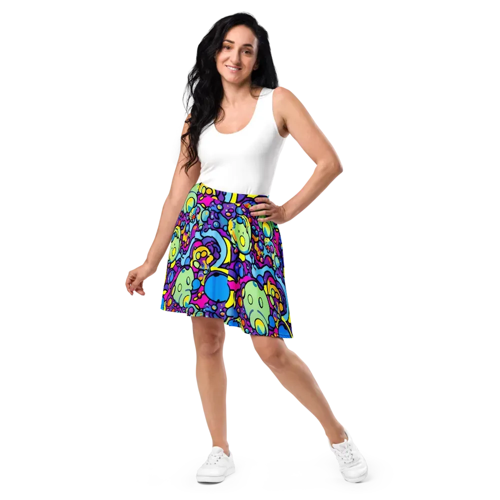 Enchanted Orbs on Skater Skirt — Front