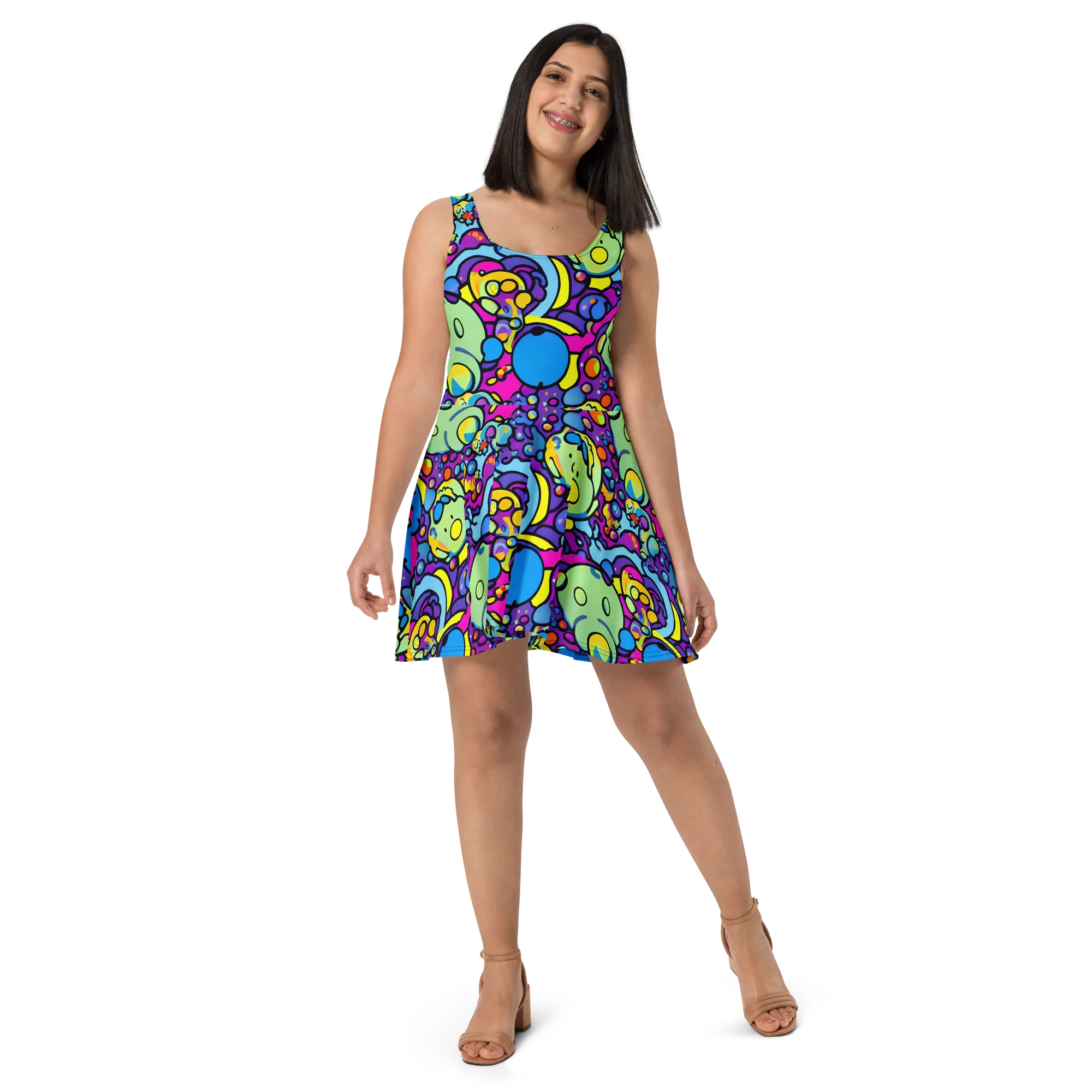 Enchanted Orbs on Skater Dress — Front