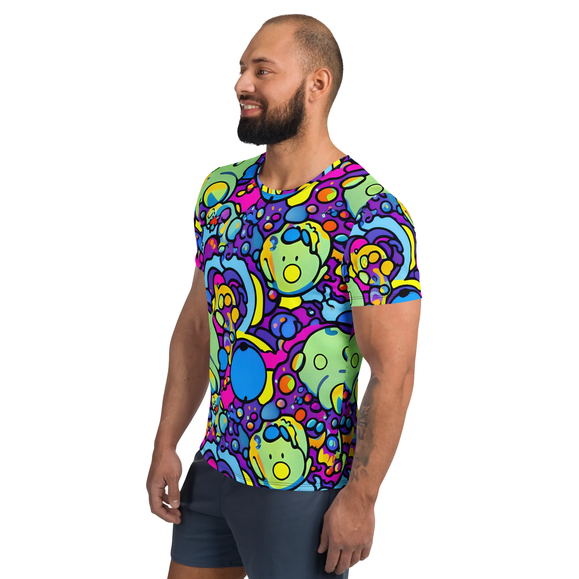 Enchanted Orbs on Men's Athletic T-Shirt — Left