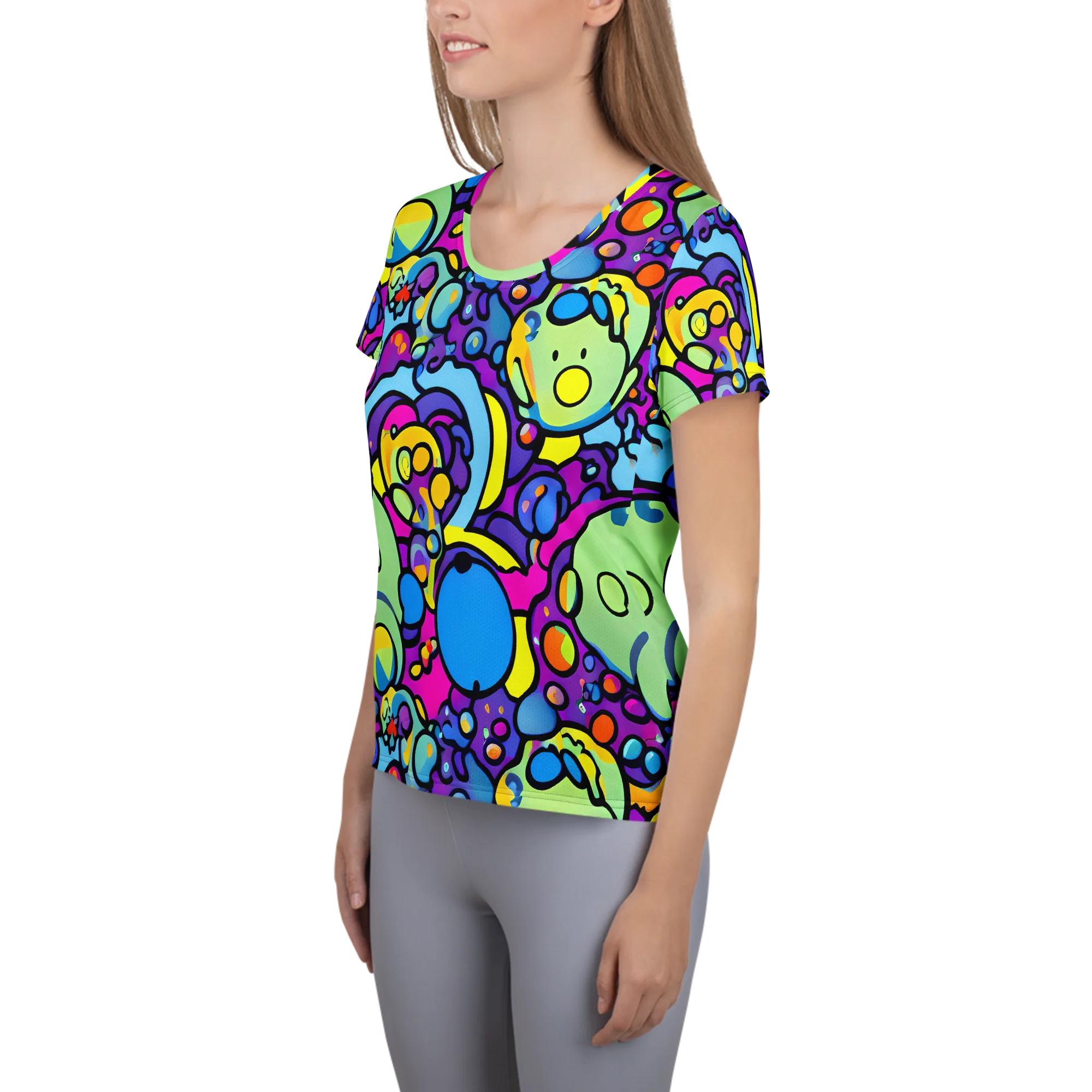 Enchanted Orbs on Women's Athletic T-Shirt — Left