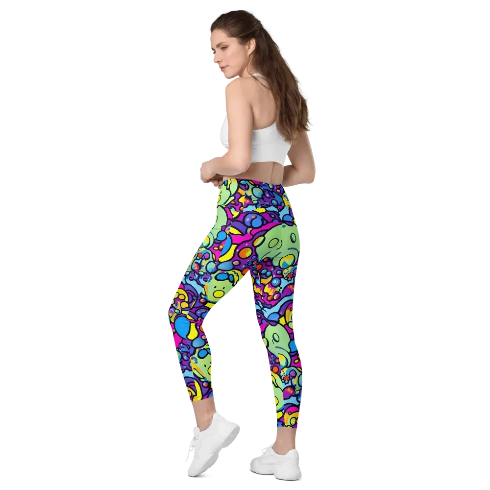 Enchanted Orbs on Leggings with Pockets — Left Back