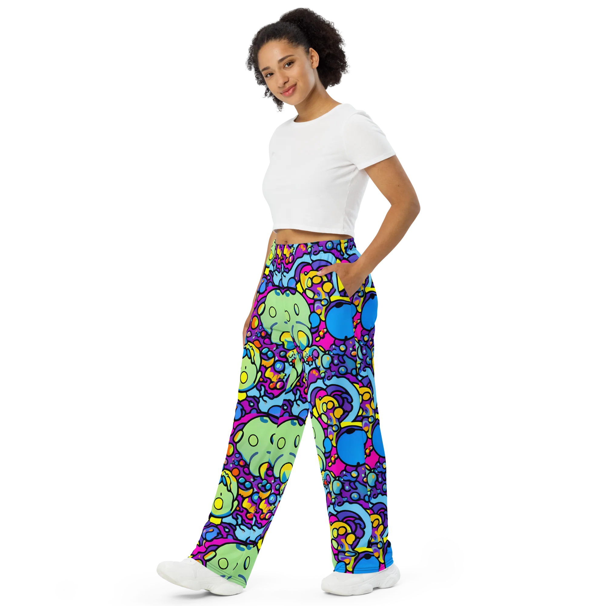 Enchanted Orbs on Wide-Leg Pants — Left Front