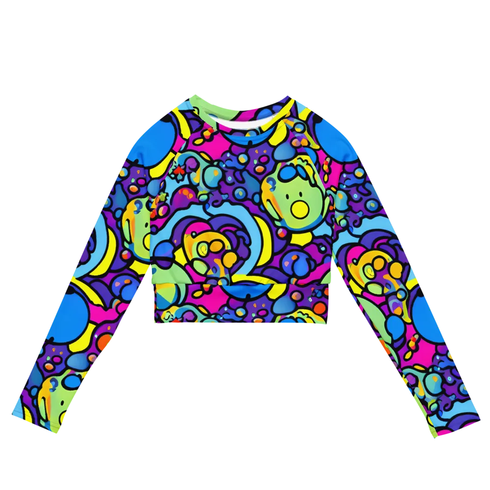 Enchanted Orbs on Long Sleeve Crop Top — Front