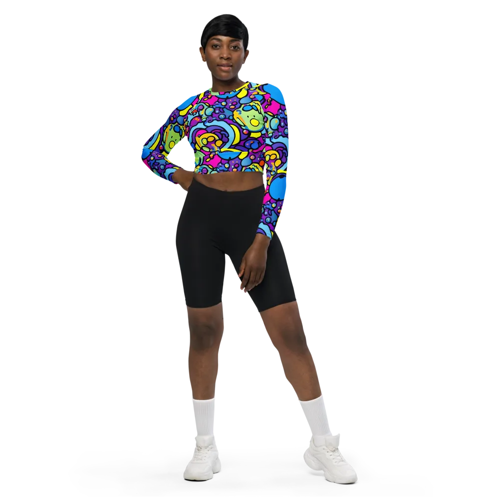 Enchanted Orbs on Long Sleeve Crop Top — Front