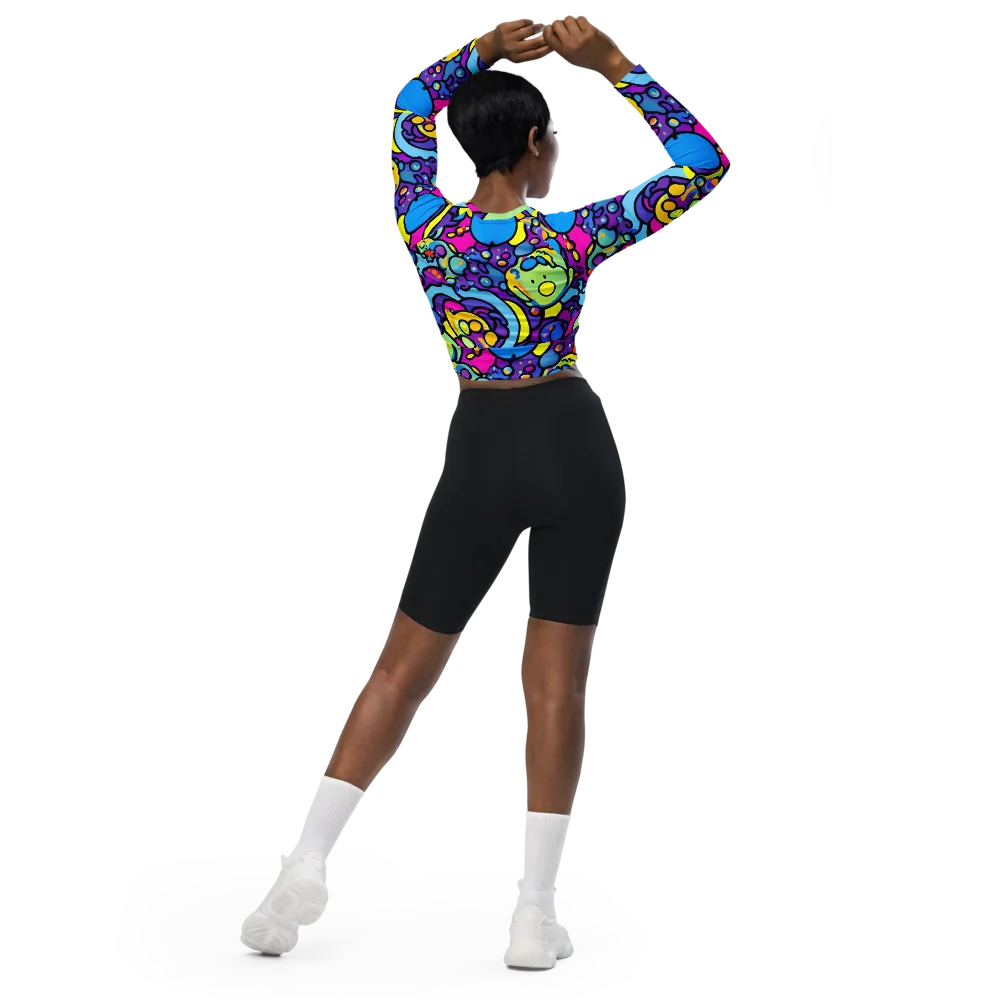 Enchanted Orbs on Long Sleeve Crop Top — Back