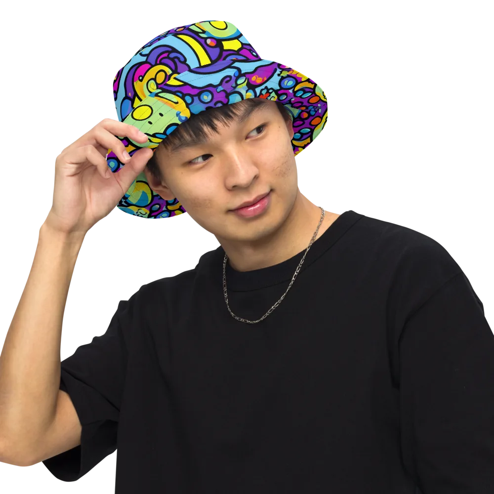 Enchanted Orbs on Reversible Bucket Hat — Front Inside