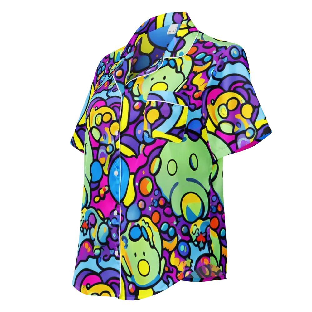 Enchanted Orbs on Women's Short Sleeve Pajama Top — Left Front