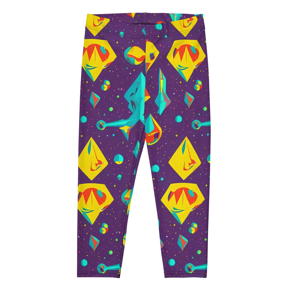 Cascading Prism on Capri Leggings — Front